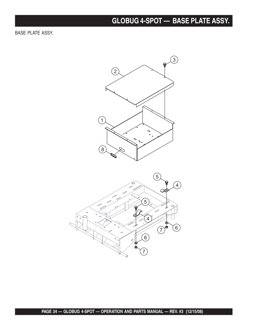 Multiquip gb43sc manual Globug 4-SPOT Base Plate Assy 