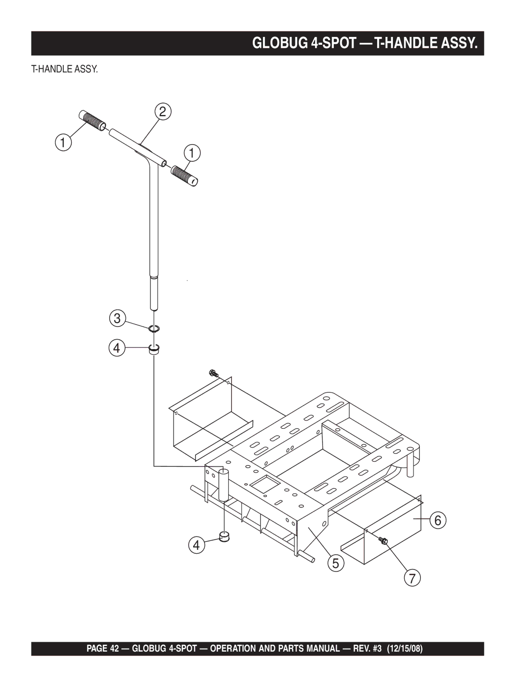 Multiquip gb43sc manual Globug 4-SPOT -T-HANDLE Assy 