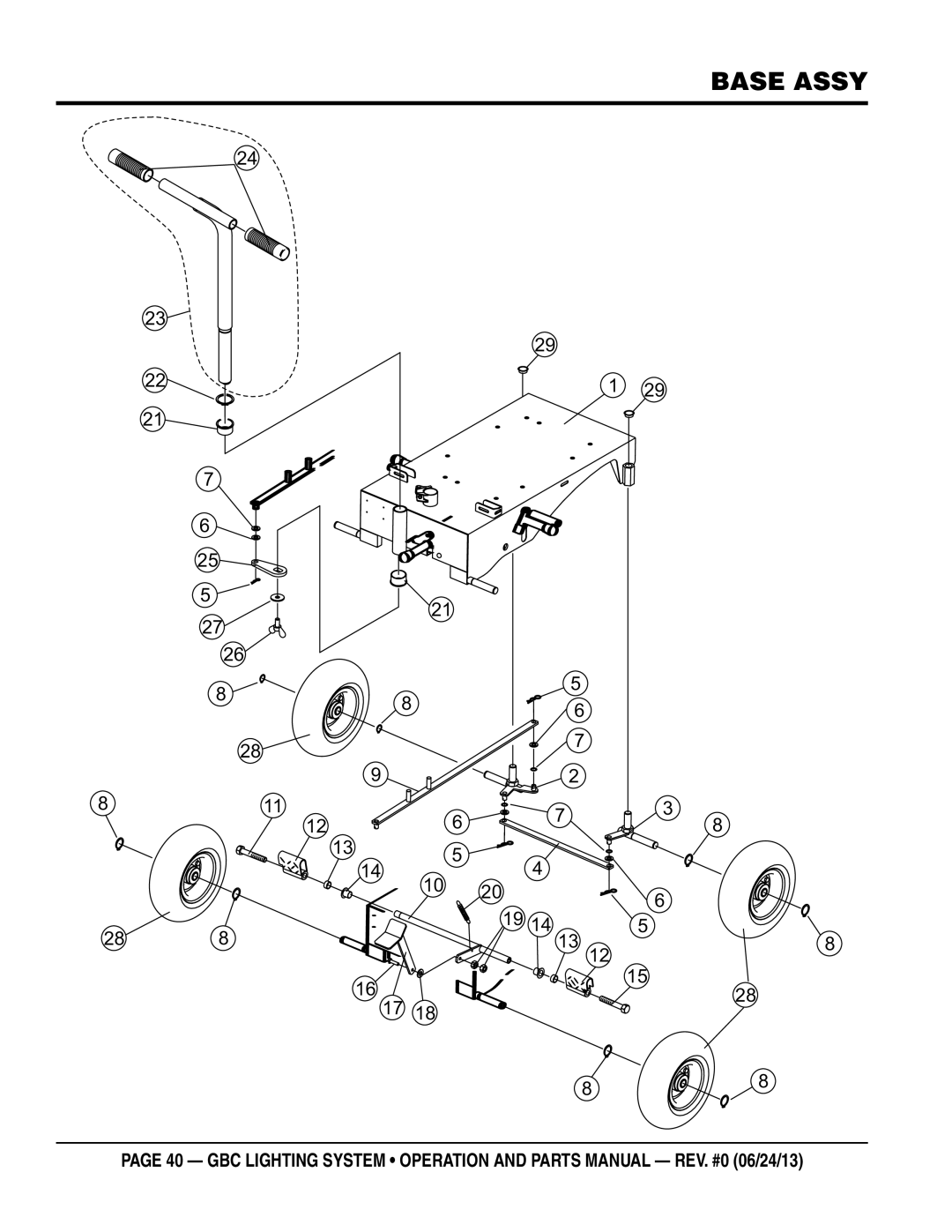 Multiquip GBC manual Base assy 