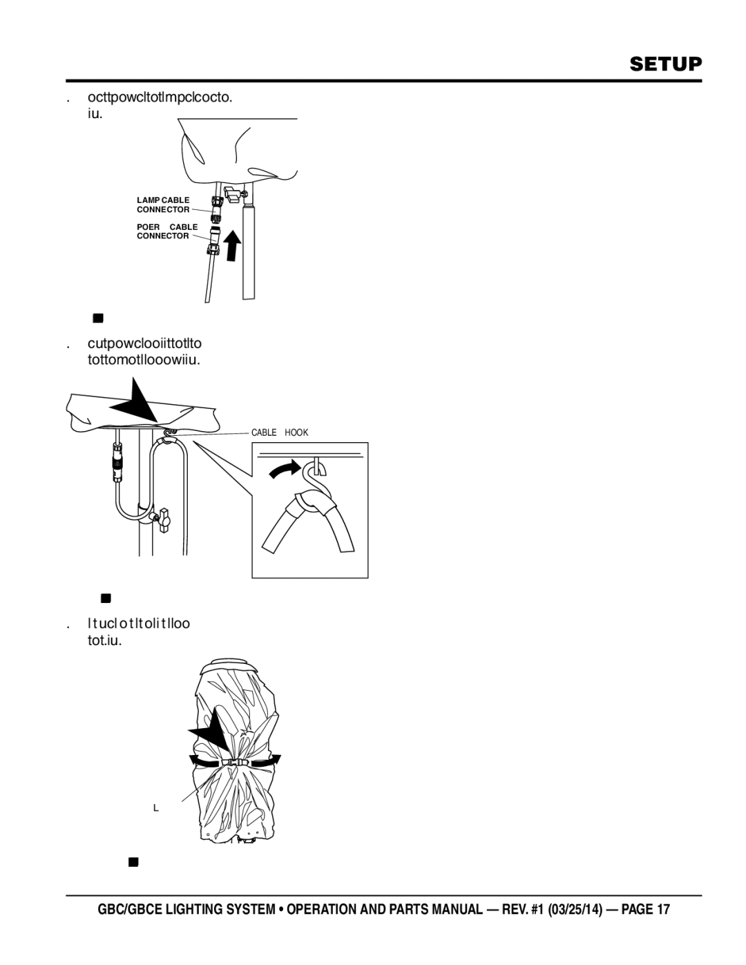 Multiquip gbe/gbce manual Connecting the Power Cable 