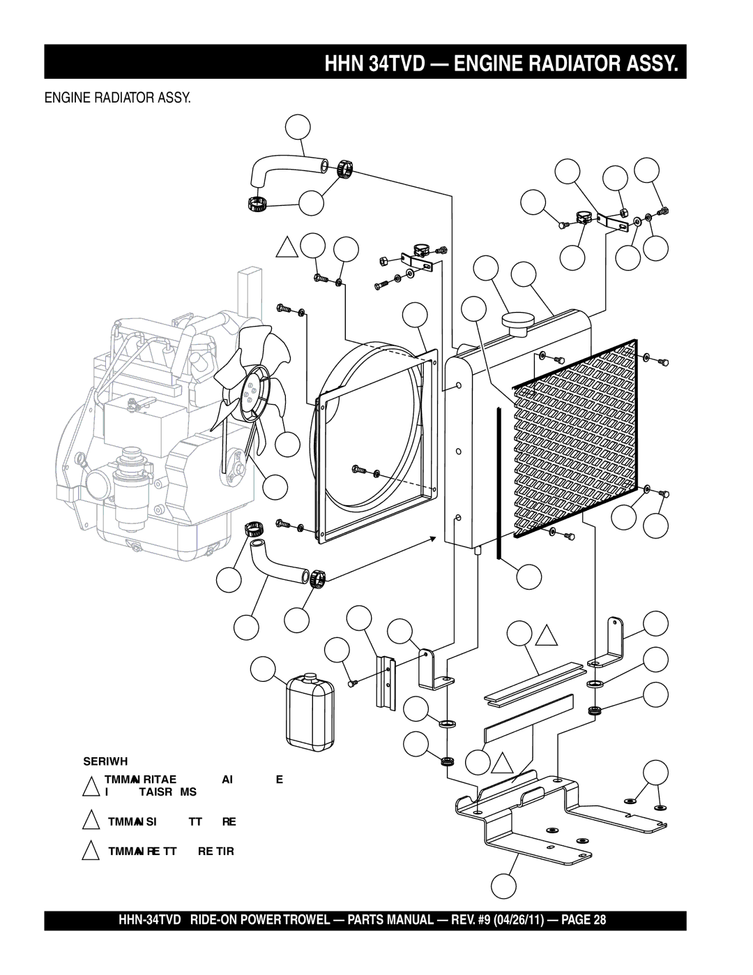 Multiquip HHN-34TVD manual HHN 34TVD Engine Radiator Assy 