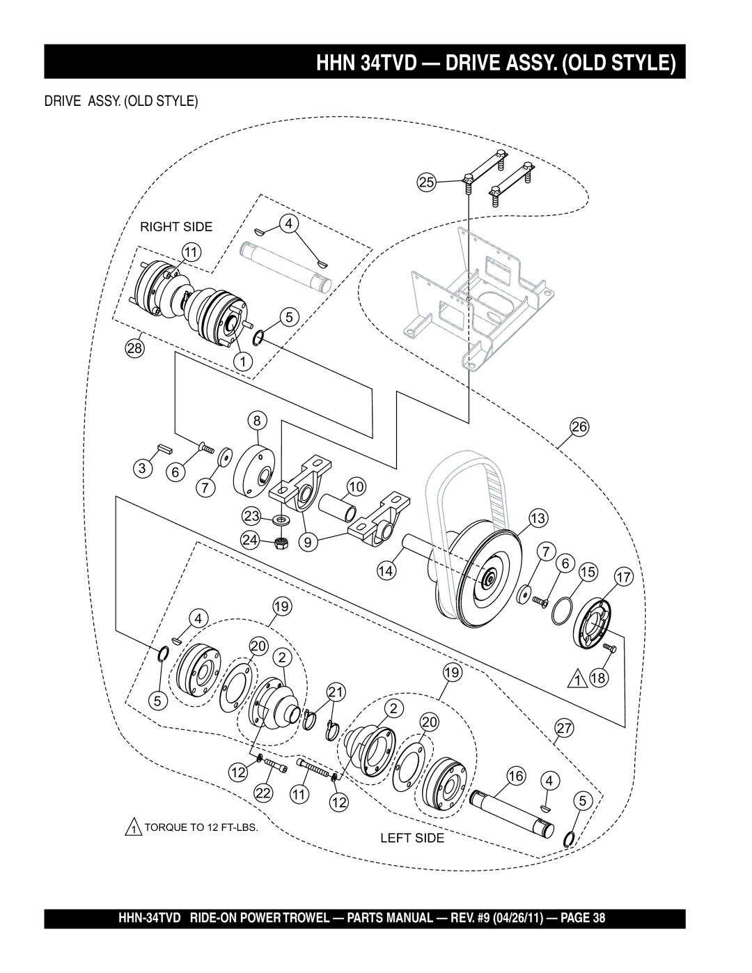 Multiquip HHN-34TVD manual HHN 34TVD Drive ASSY. OLD Style 