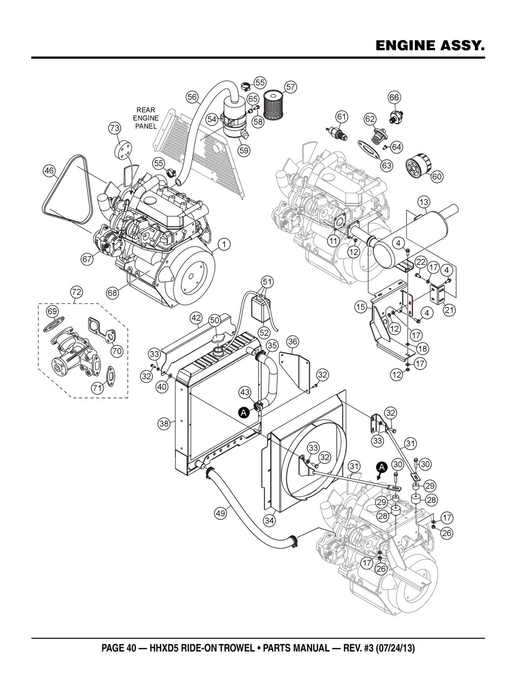 Multiquip HHSD5 manual Engine assy 