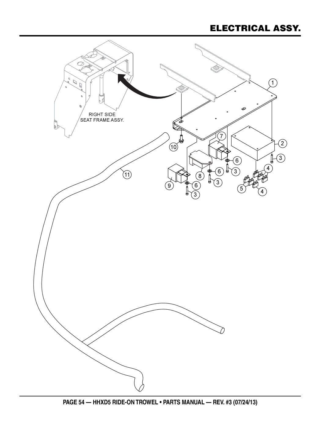 Multiquip HHSD5 manual Electrical assy 