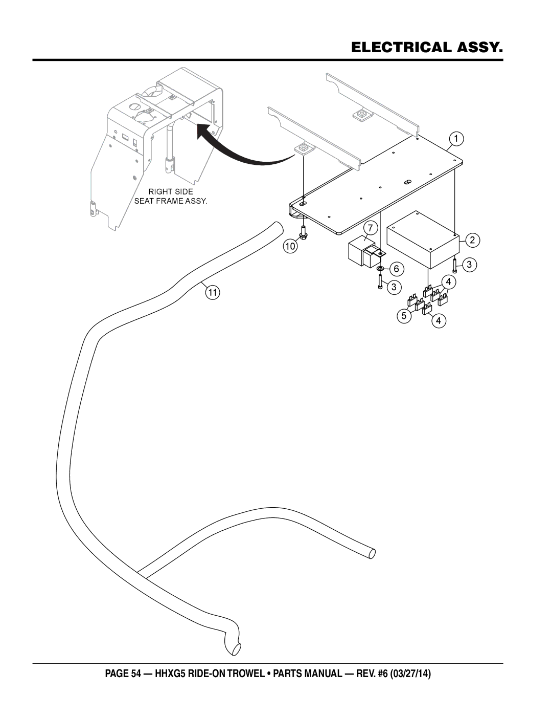 Multiquip HHXG5 manual Electrical assy 