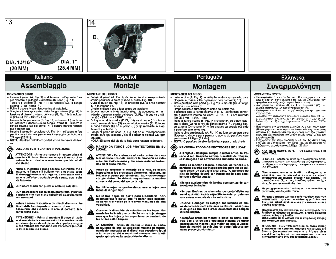 Multiquip HS62, HS81 manual Assemblaggio Montaje Montagem Óõíáñìïëüãçóç 