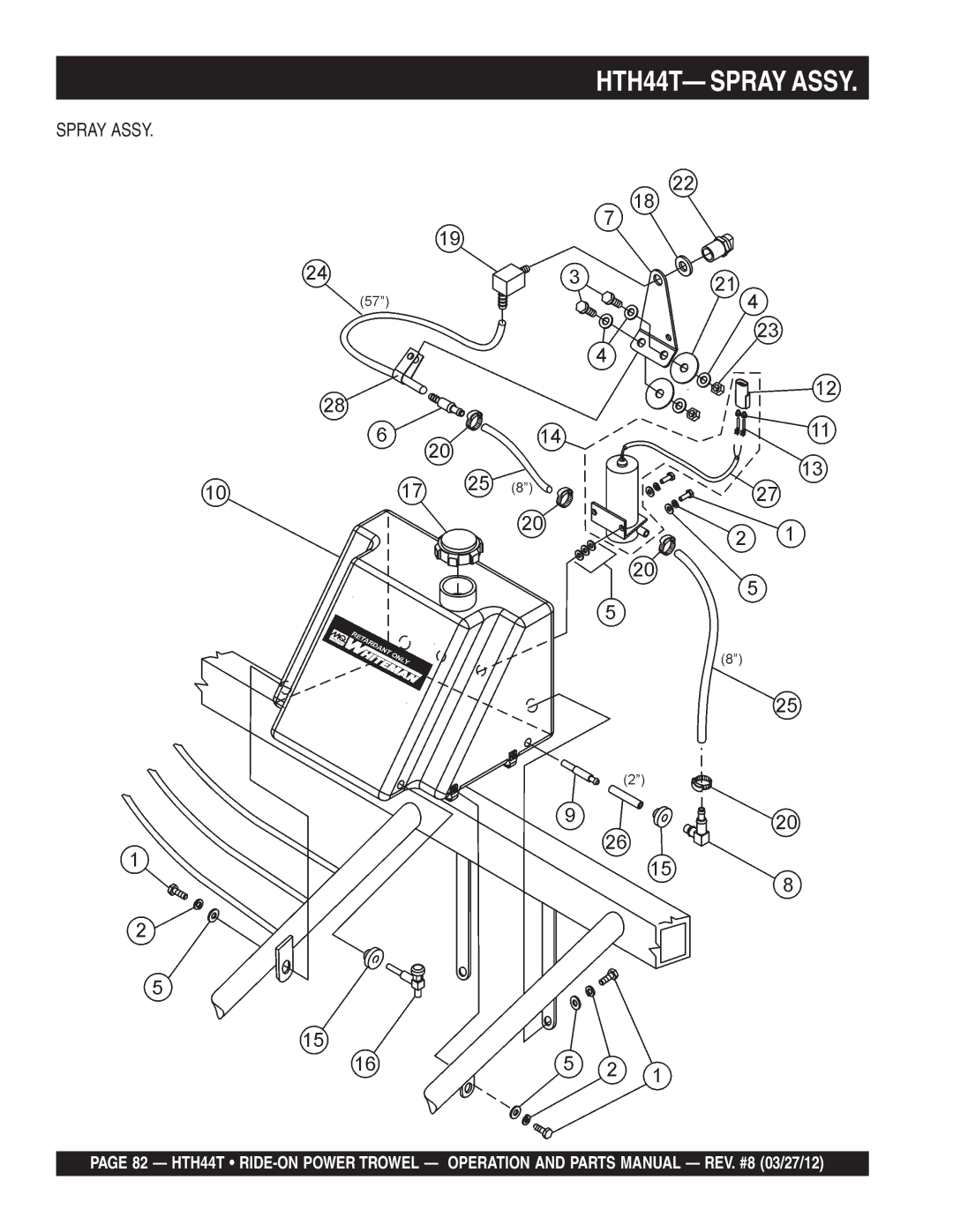 Multiquip manual HTH44T- Spray Assy 