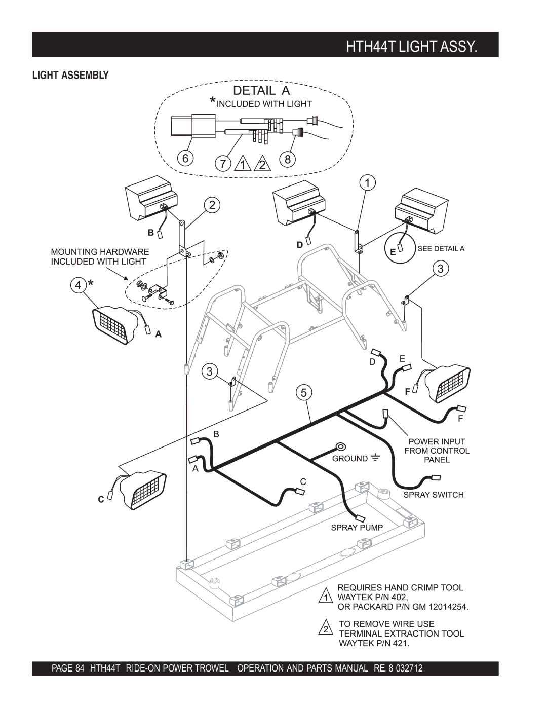 Multiquip manual HTH44T- Light Assy, Light Assembly 