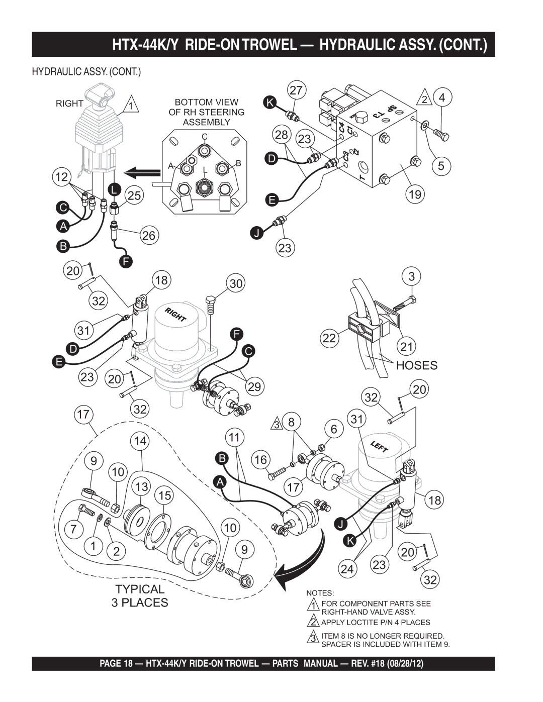 Multiquip HTX-44K5, HTX-44Y5, HTX-44Y4, HTX-44K4 manual Hoses 