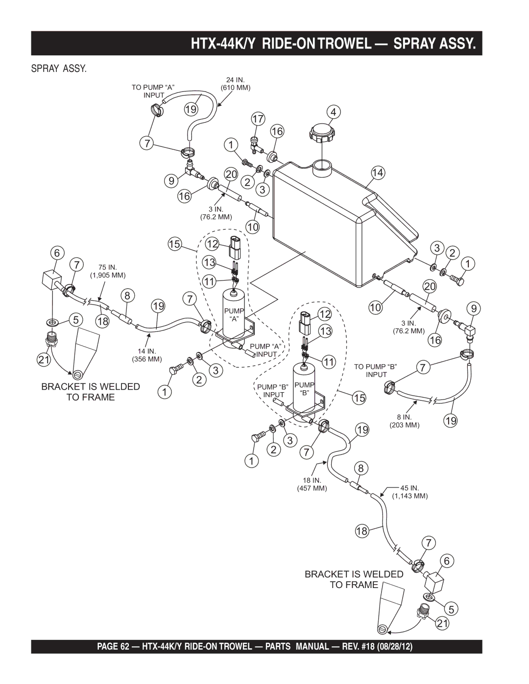 Multiquip HTX-44K5, HTX-44Y5, HTX-44Y4, HTX-44K4 manual HTX-44K/Y RIDE-ONTROWEL Spray Assy 