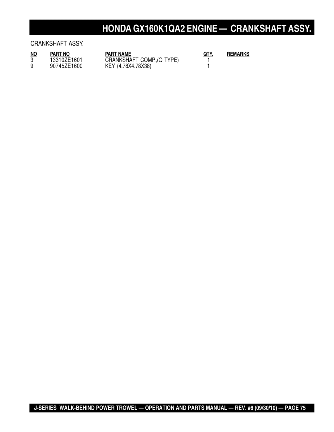 Multiquip J-SERIES manual 13310ZE1601 