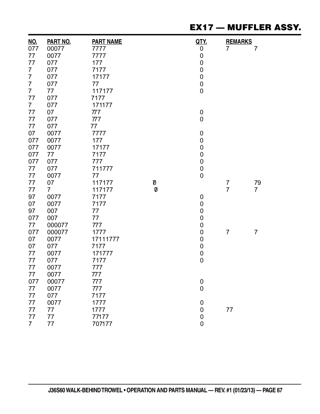 Multiquip J36S60 PIN CAM Shaft, Ring, PIN Spring, Release Lever, Return Spring, Valve Spring, Spring Retainer, Tentioner 