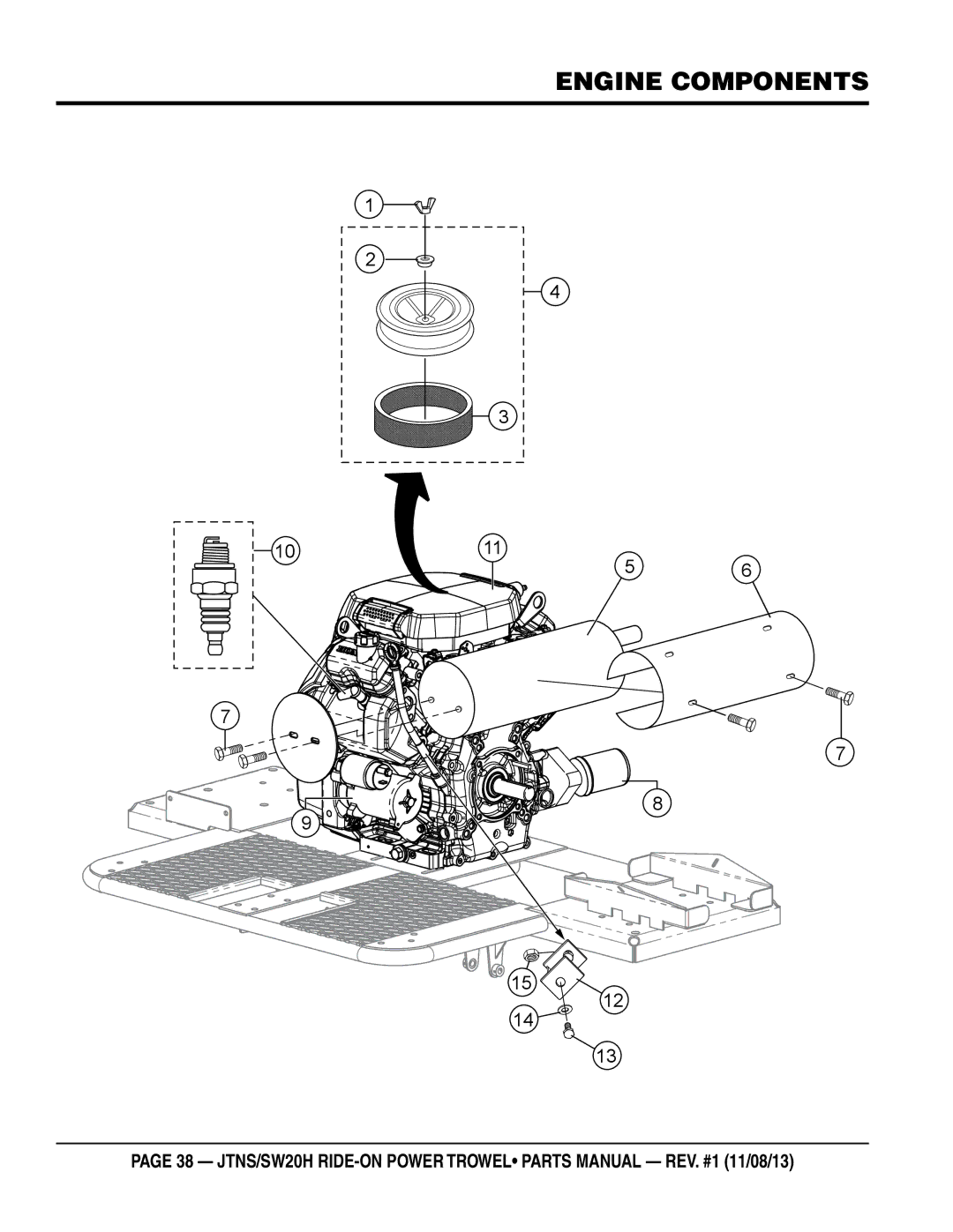 Multiquip JTNS20HTCSL, JTNSW20HTCSL manual Engine Components 