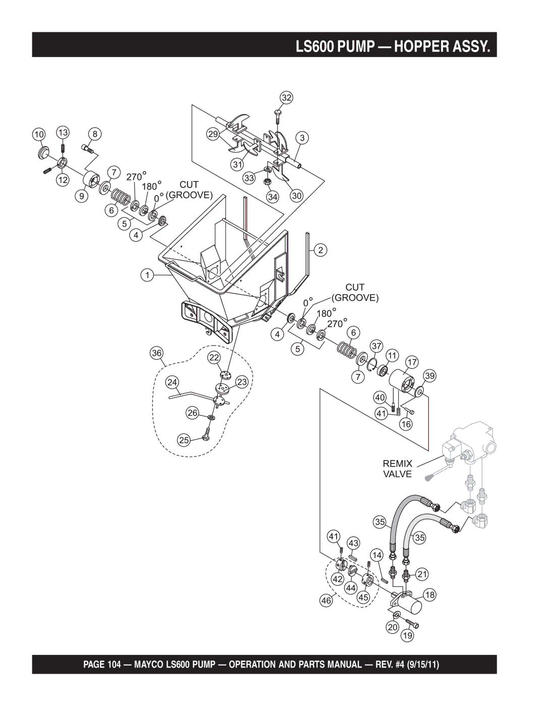 Multiquip manual LS600 Pump Hopper Assy 