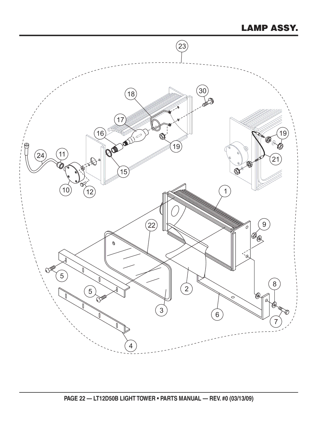 Multiquip LT12D50B manual Lamp Assy 