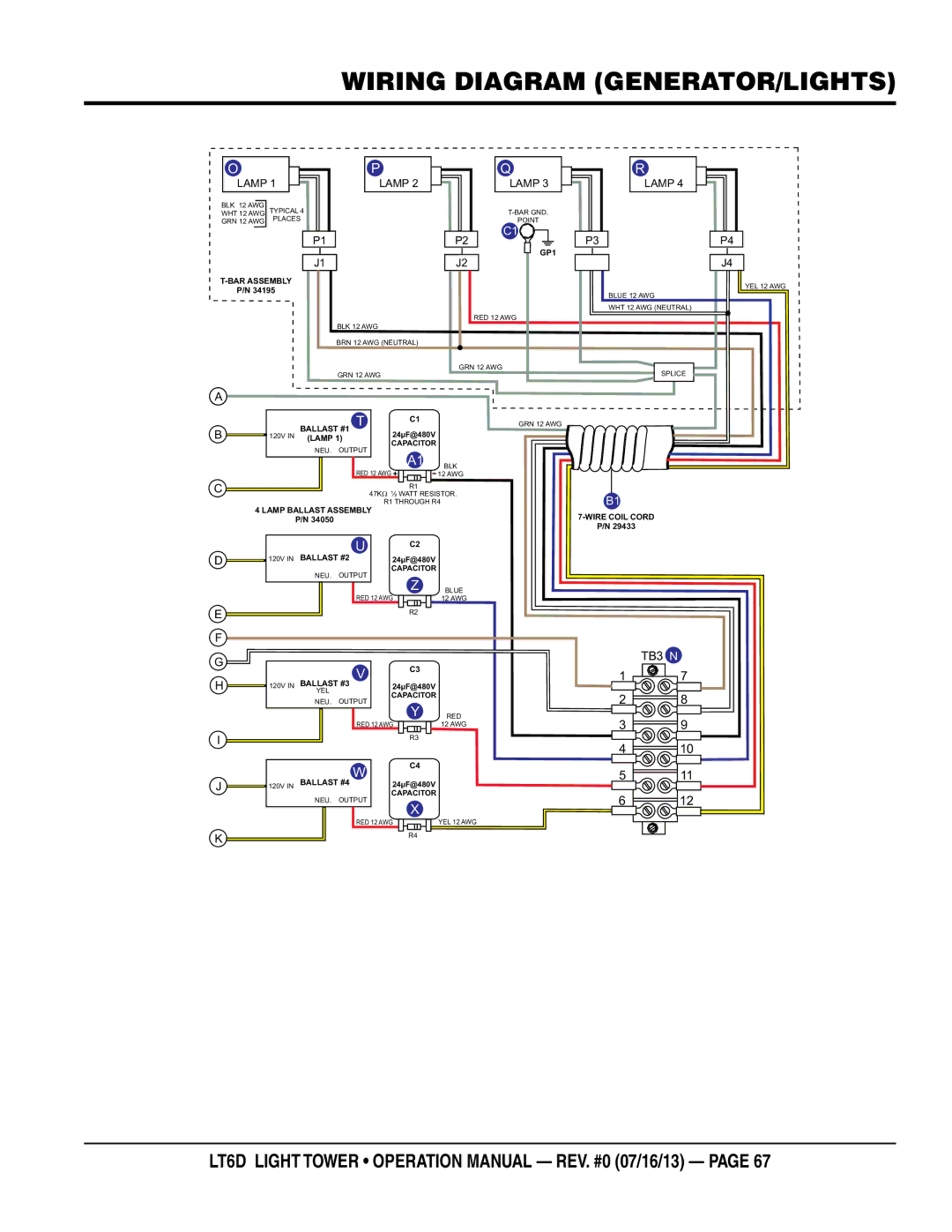 Multiquip LT6D operation manual TB3 N 