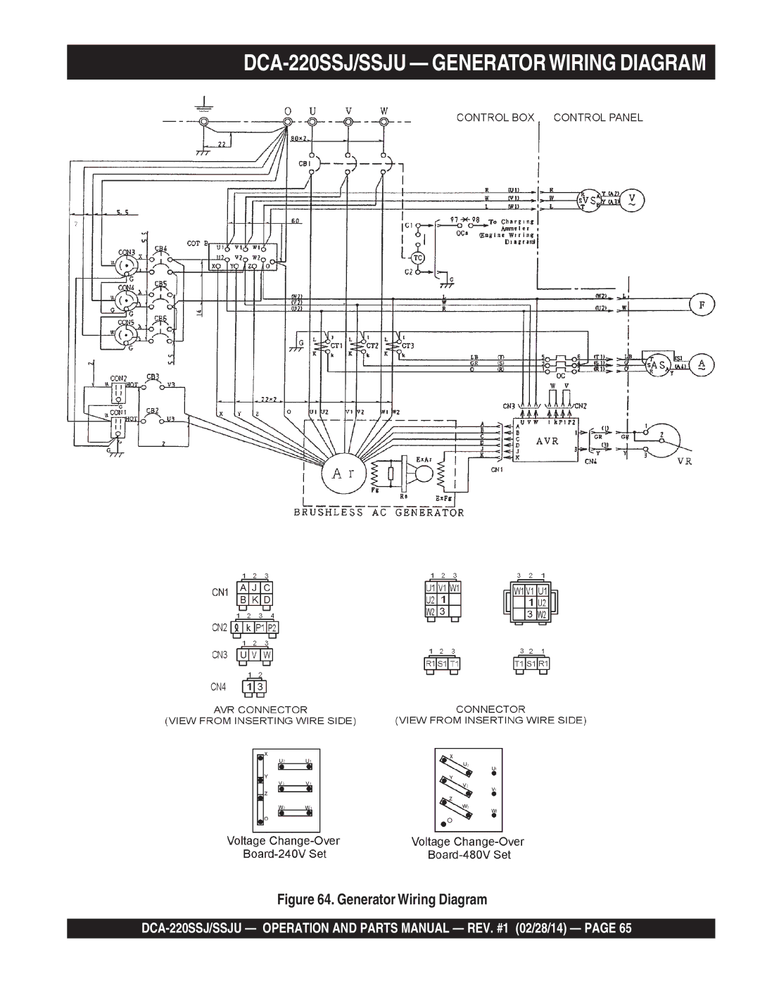 Multiquip C1870300404, M4870300104B operation manual DCA-220SSJ/SSJU Generatorwiring Diagram, Generator Wiring Diagram 