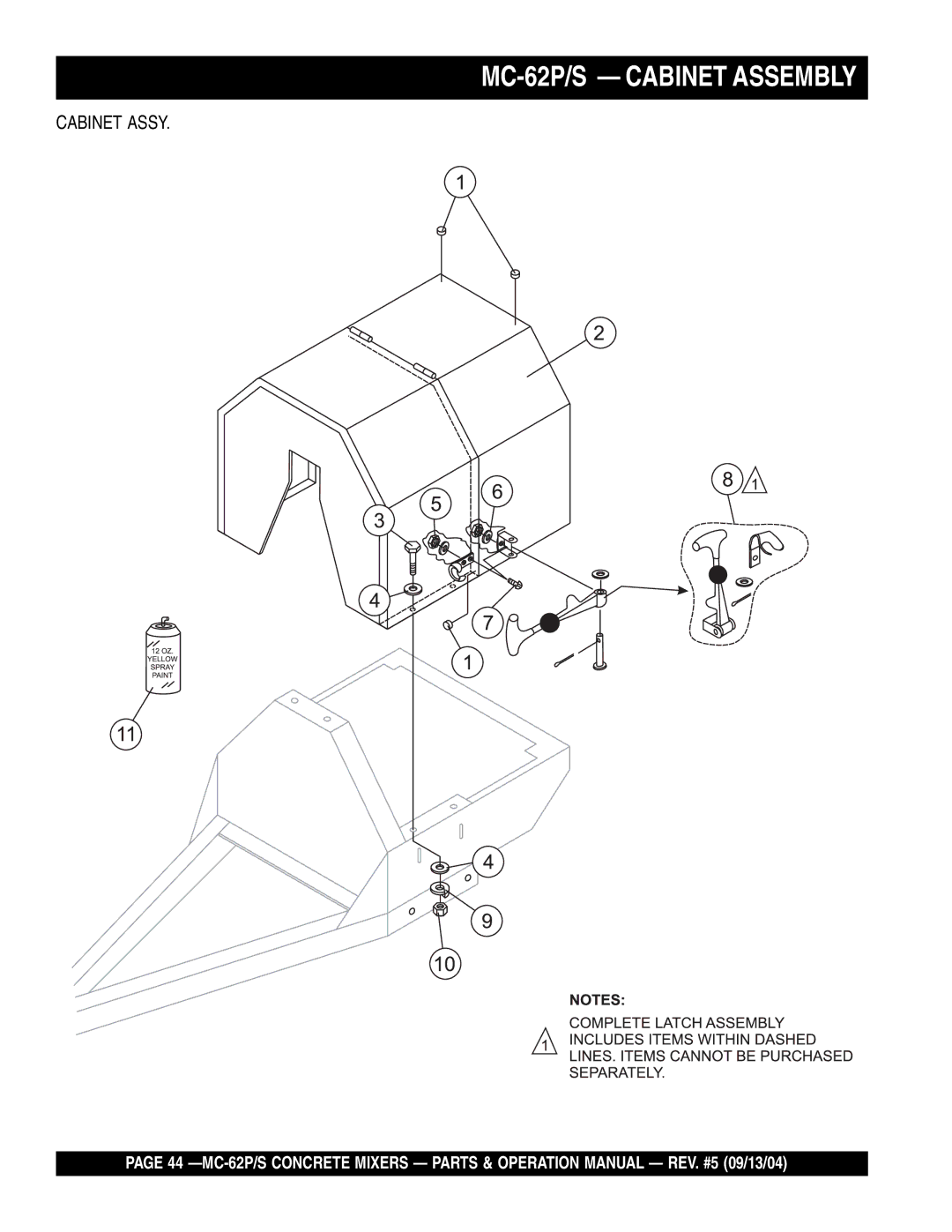 Multiquip MC-62S, MC-62P manual Cabinet Assy 