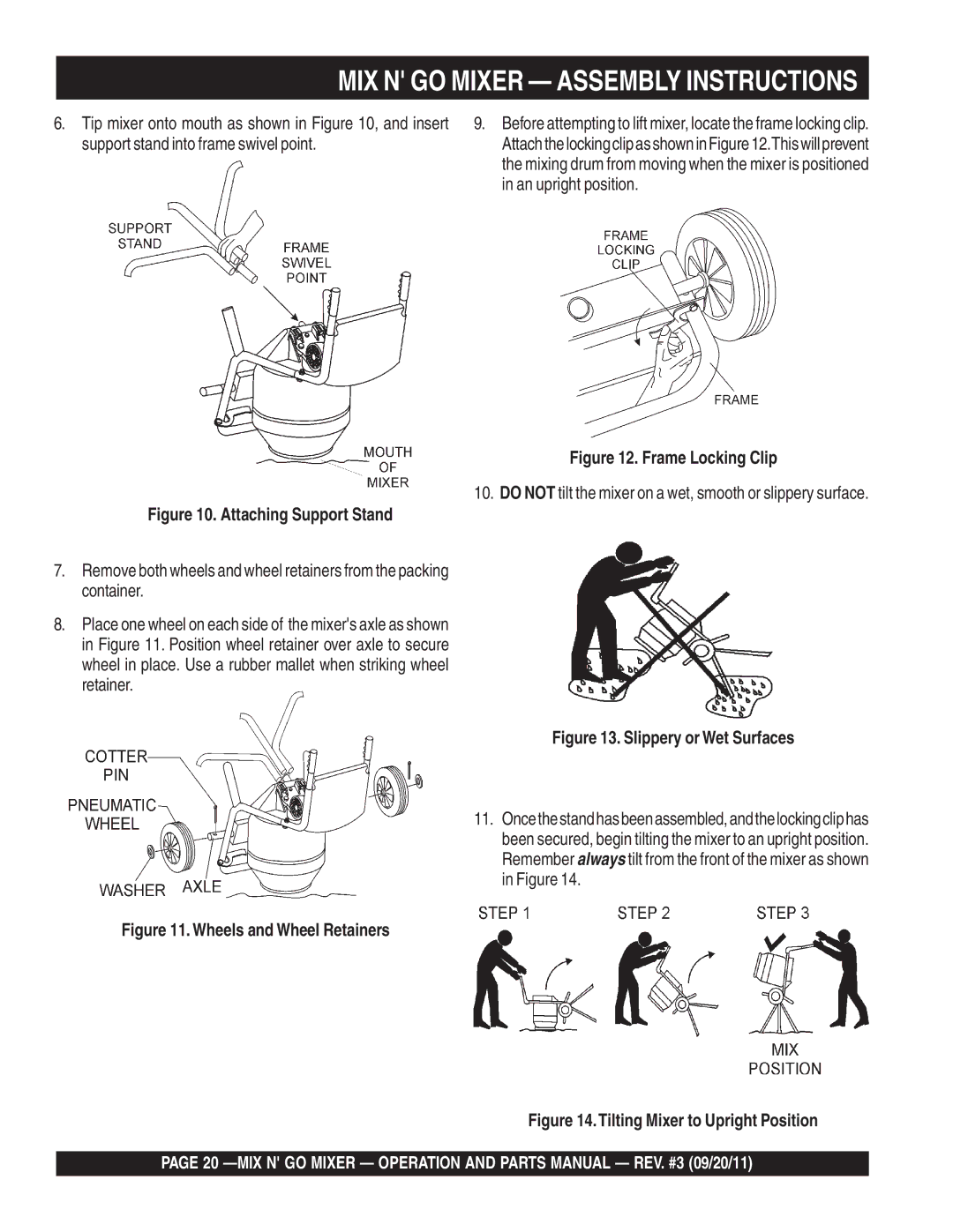 Multiquip MC3SEA, MC3PBA (B&S), MC3SBA (B&S), MC3PEA manual MIX N GO Mixer Assembly Instructions 