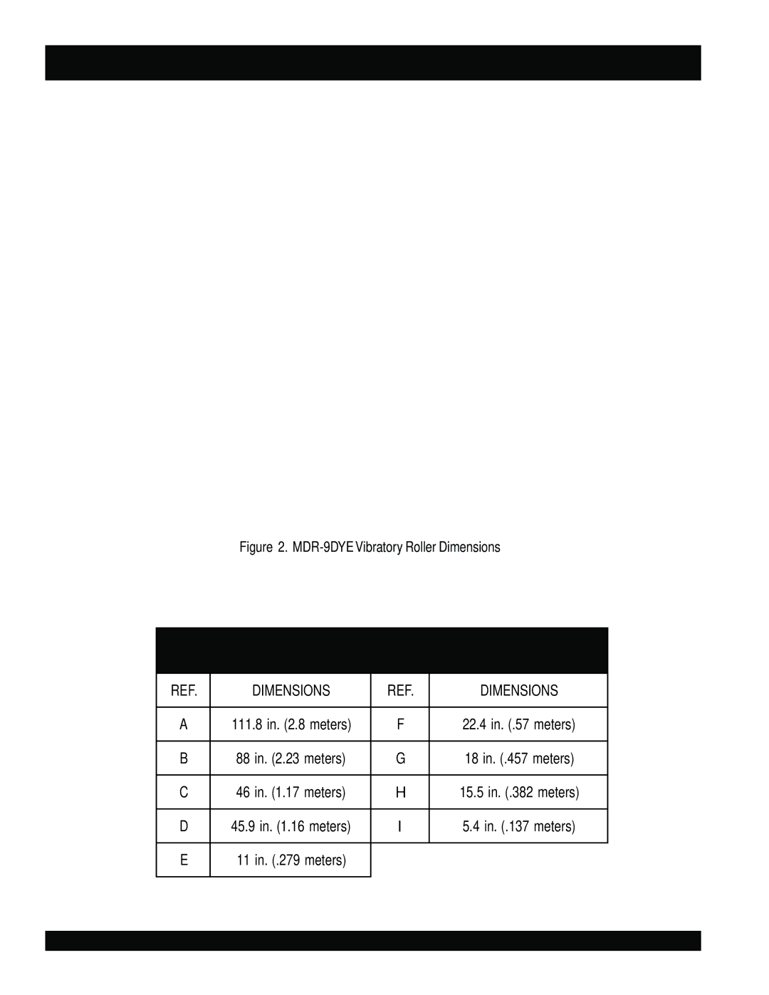 Multiquip manual MDR-9DYE Dimensions, Roller Dimensions 