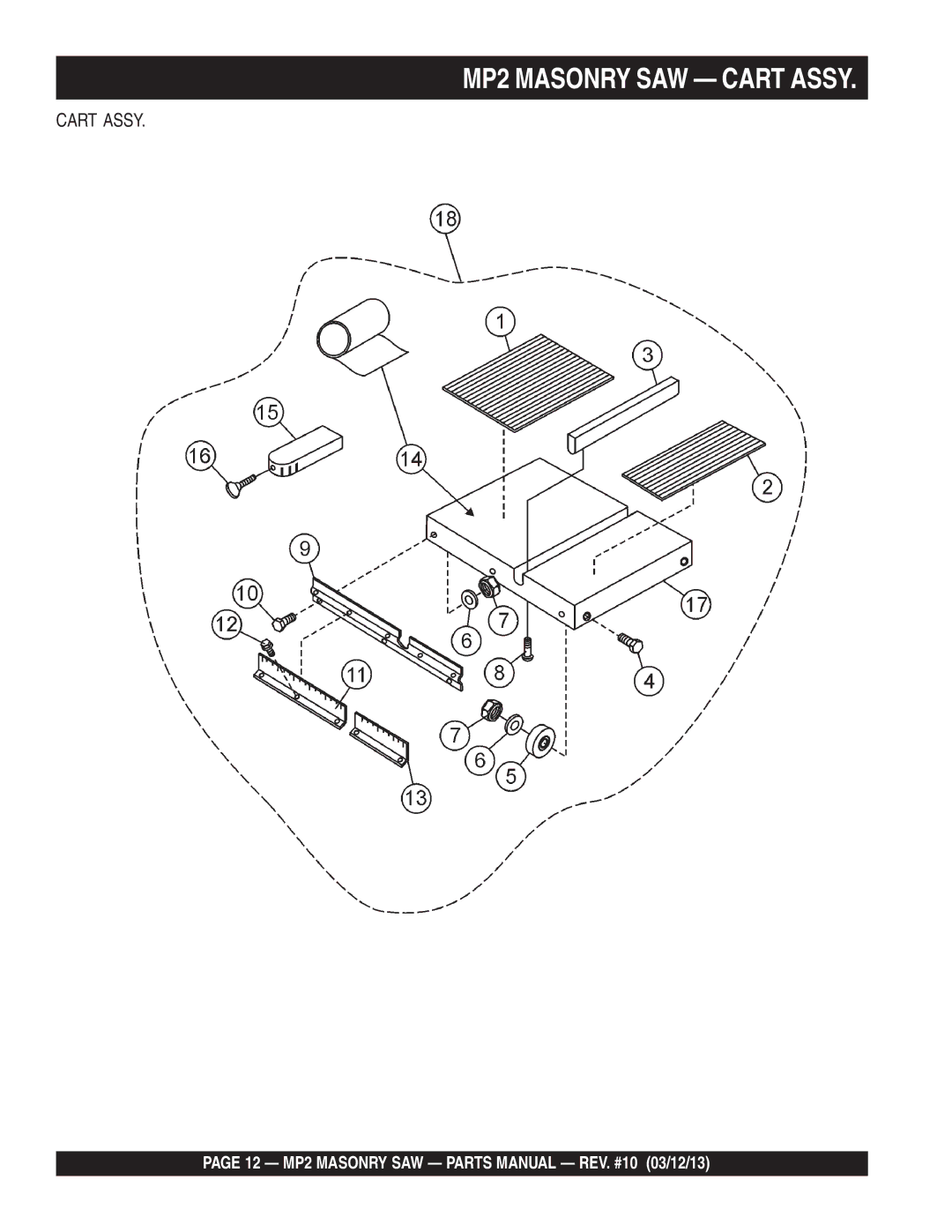 Multiquip MP2050E1, MP2050E3, MP2090HP manual Cart Assy 