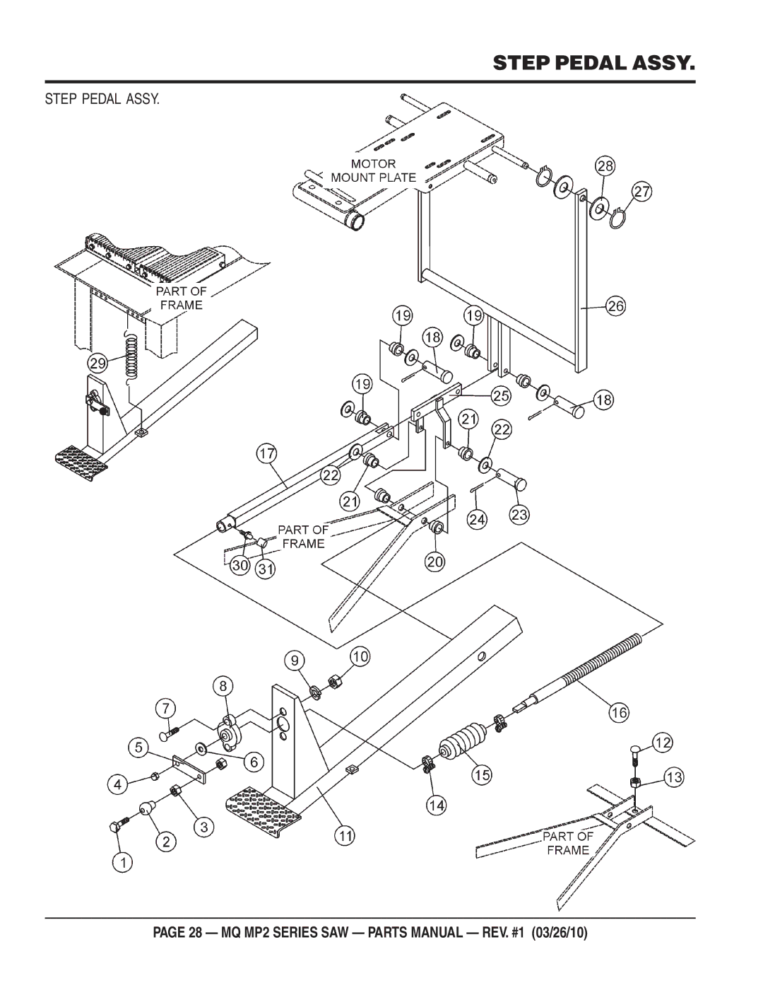 Multiquip MP2H manual Step Pedal Assy 