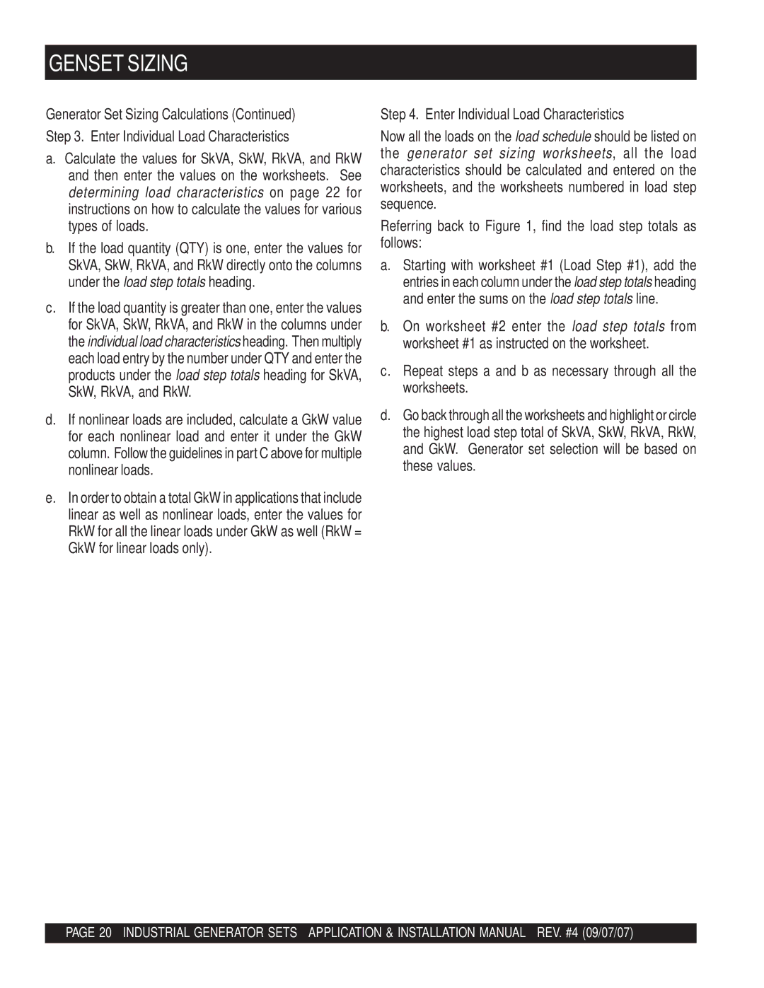 Multiquip MQP50IZ, MQP20IZ, MQP40IZ, MQP45GM, MQP60IV, MQP30GM Repeat steps a and b as necessary through all the worksheets 