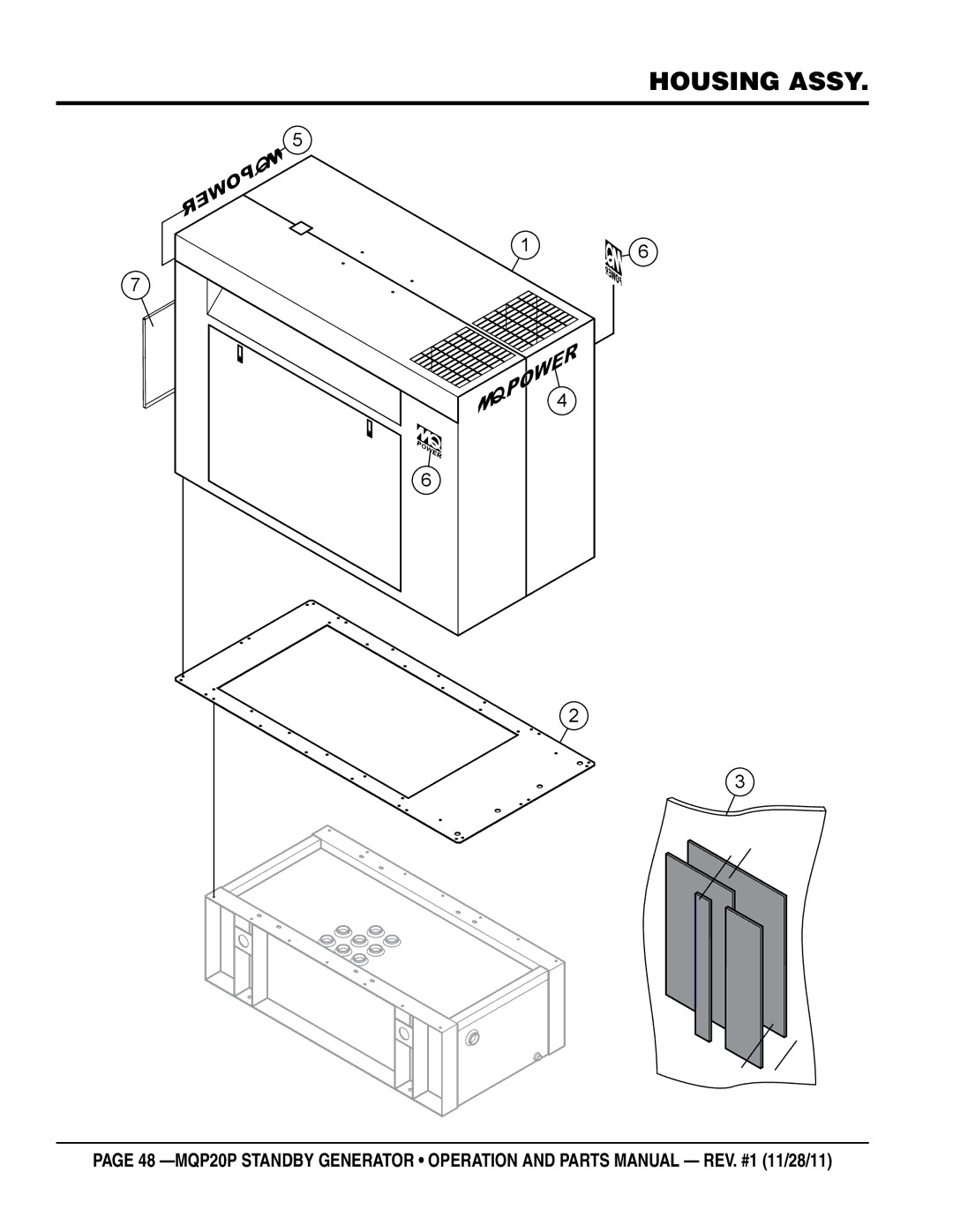 Multiquip MQP20P manual Housing assy 