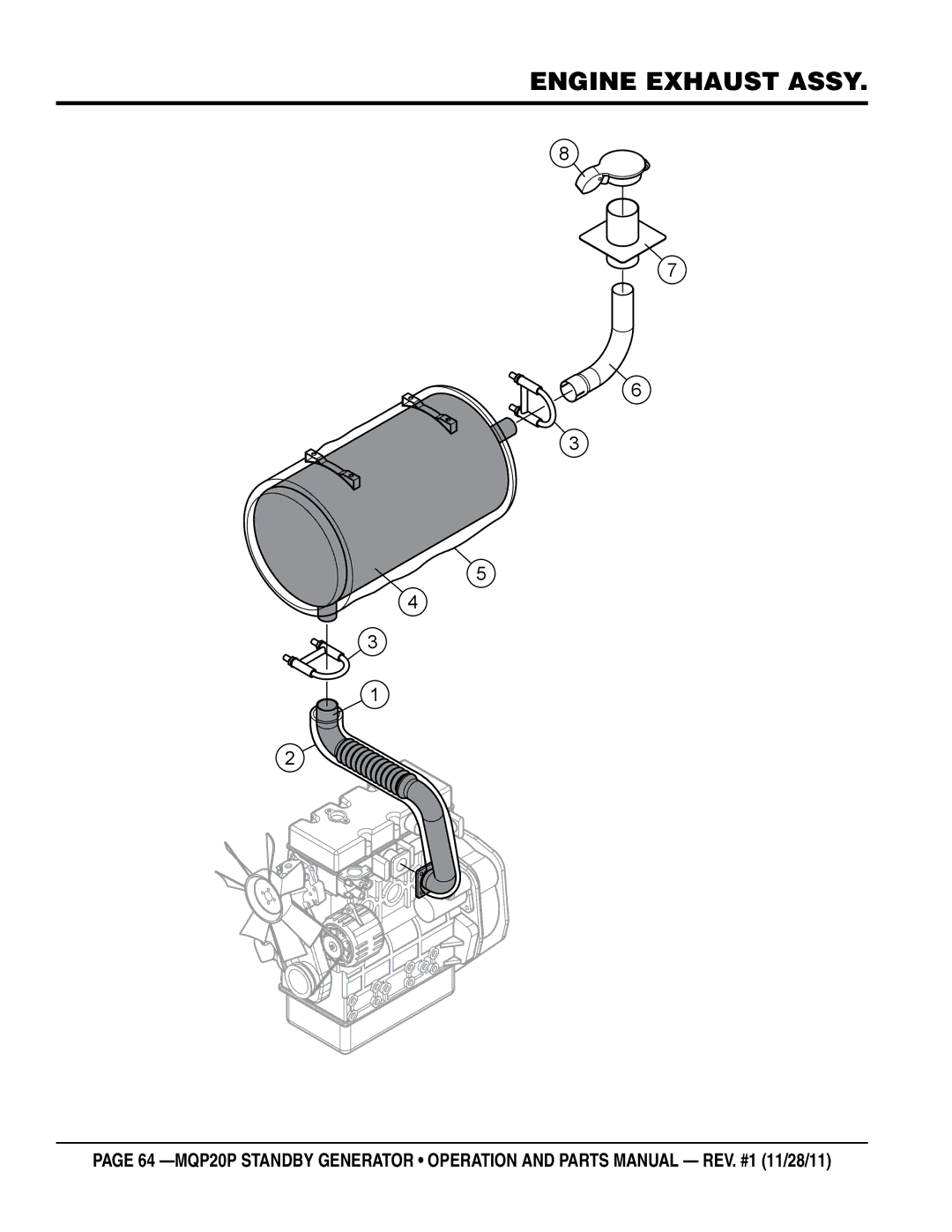 Multiquip MQP20P manual Engine exhaust assy 