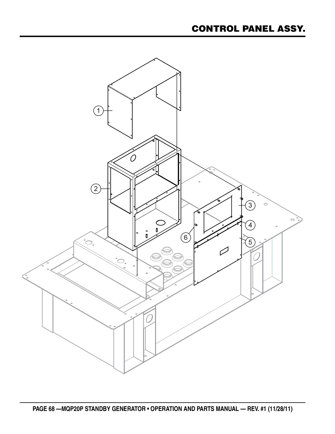 Multiquip MQP20P manual Control panel assy 