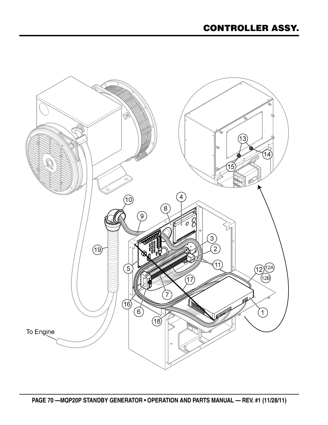 Multiquip MQP20P manual Controller assy 