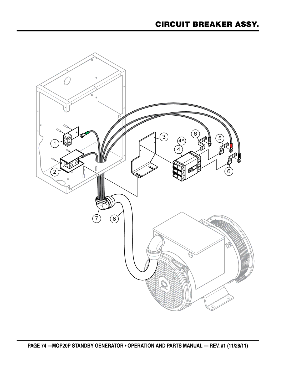 Multiquip MQP20P manual Circuit breaker assy 