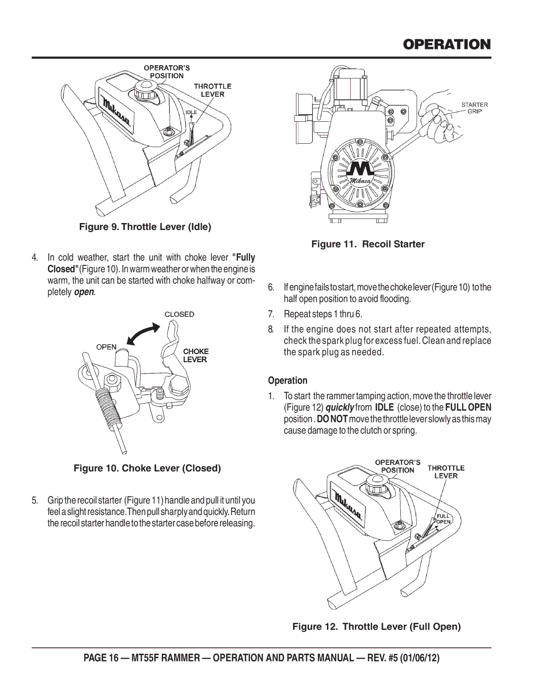 Multiquip manual 16 MT55F Rammer Operation and Parts Manual REV. #5 01/06/12 