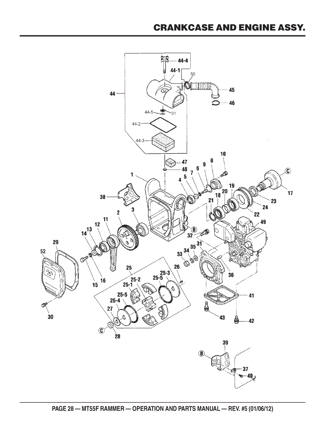 Multiquip manual 28 MT55F Rammer Operation and Parts Manual REV. #5 01/06/12 