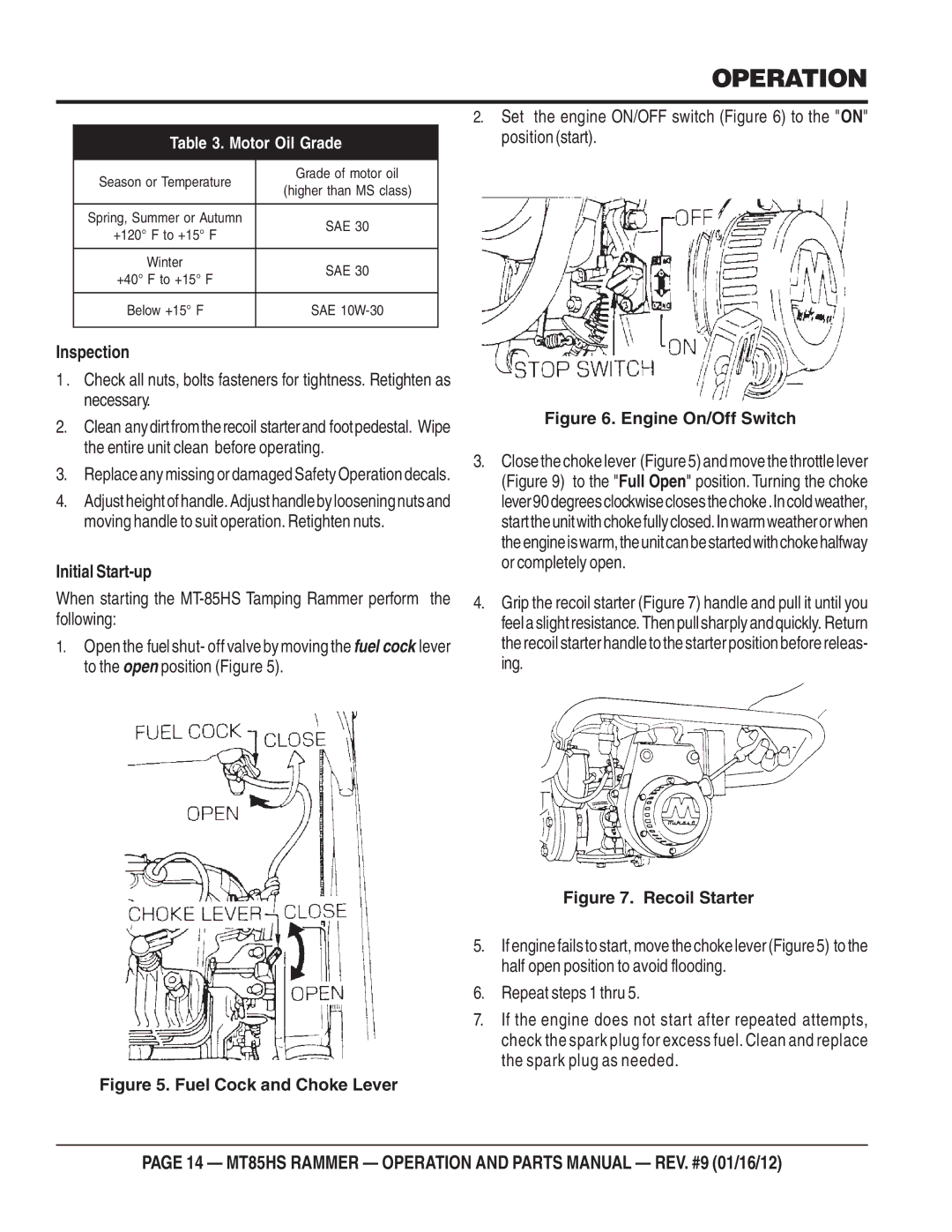 Multiquip operation manual 14 MT85HS Rammer Operation and Parts Manual REV. #9 01/16/12 