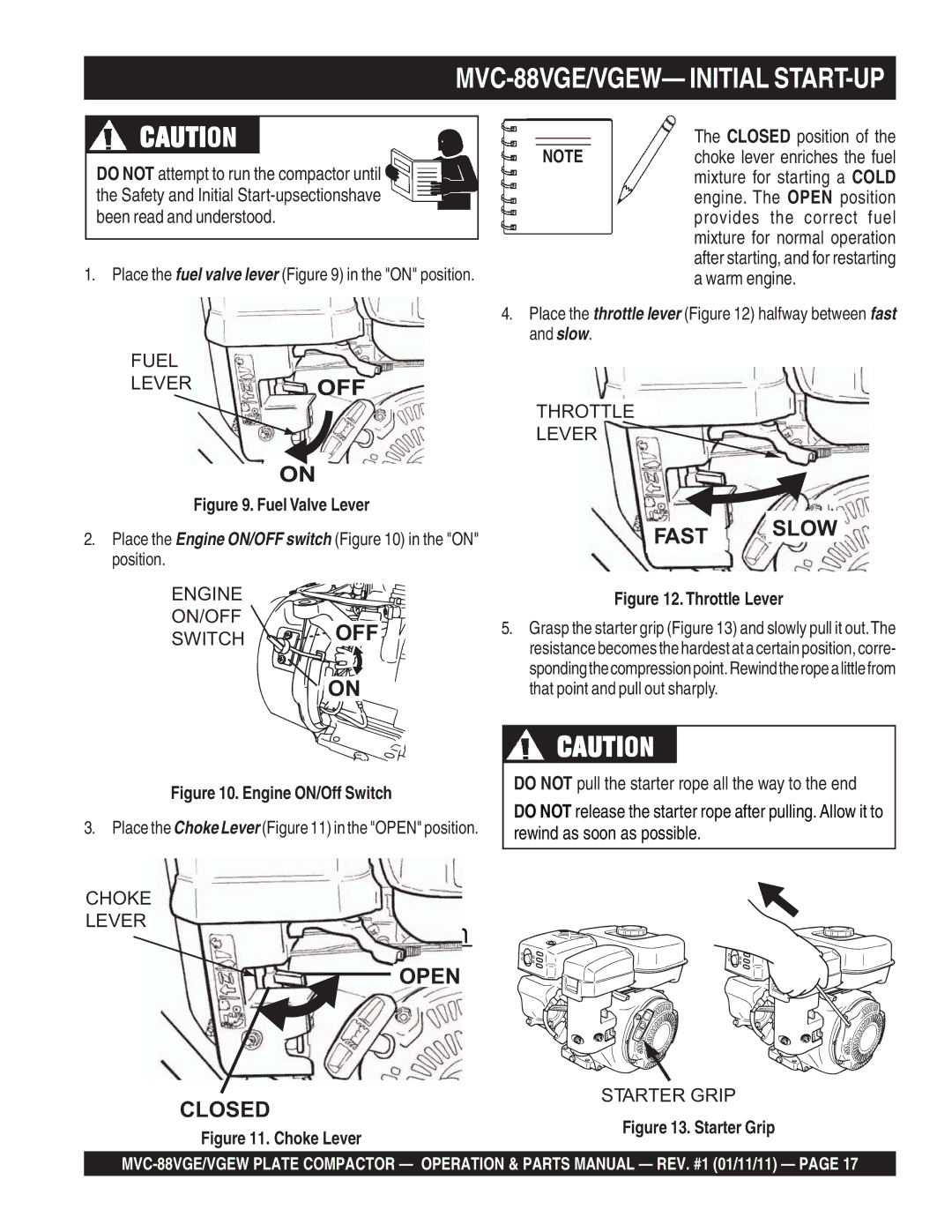 Multiquip MVC-88VGE/VGEW manual Nnnn 