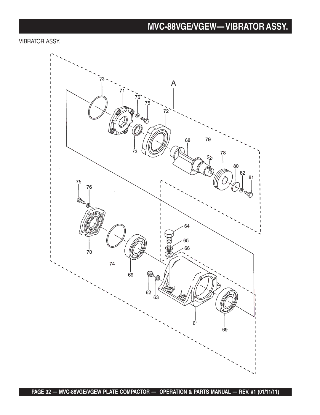 Multiquip manual MVC-88VGE/VGEW-VIBRATOR Assy 