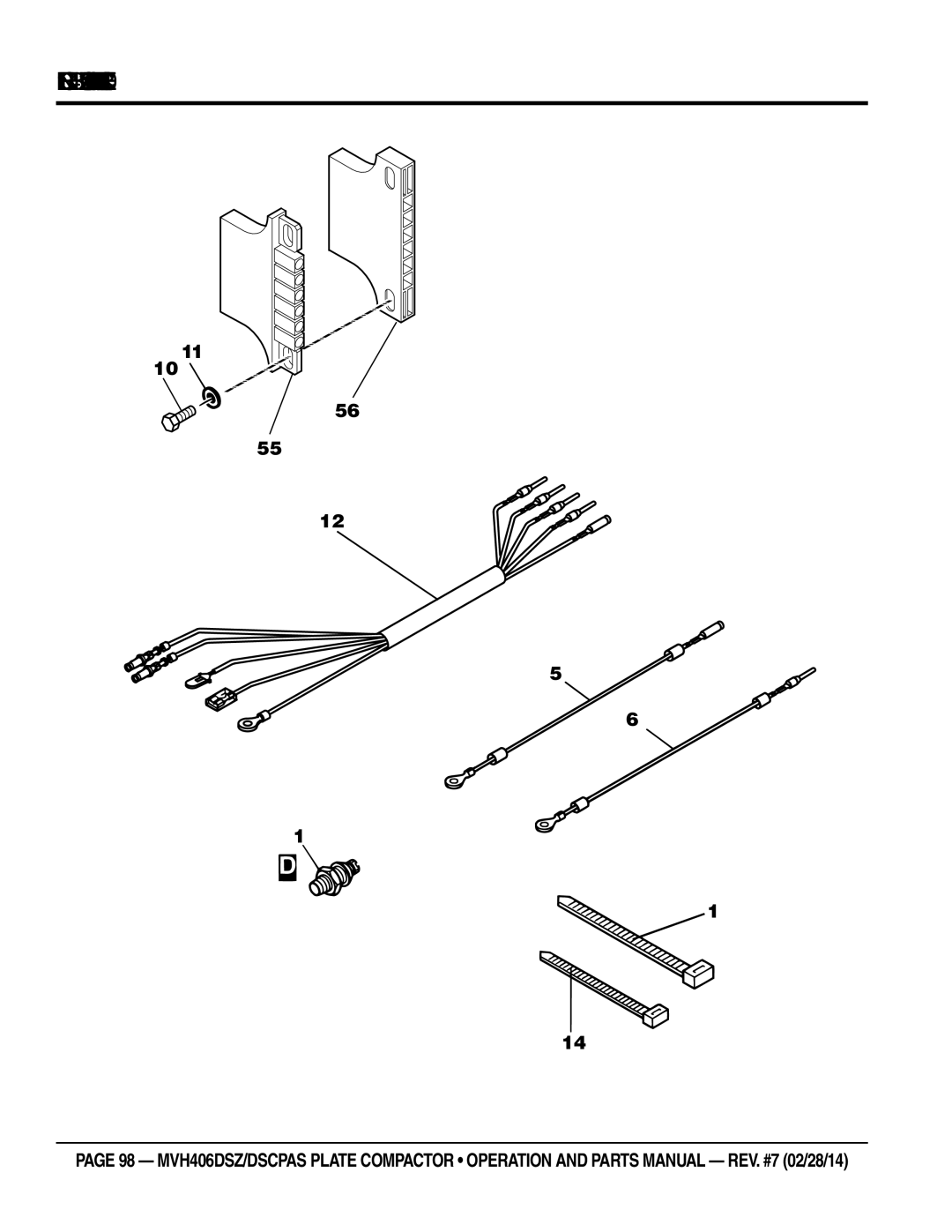 Multiquip MVH406DSZ, MVH406DSCPAS manual Robin D1B40T92040 electric Equipment wiring Assy 