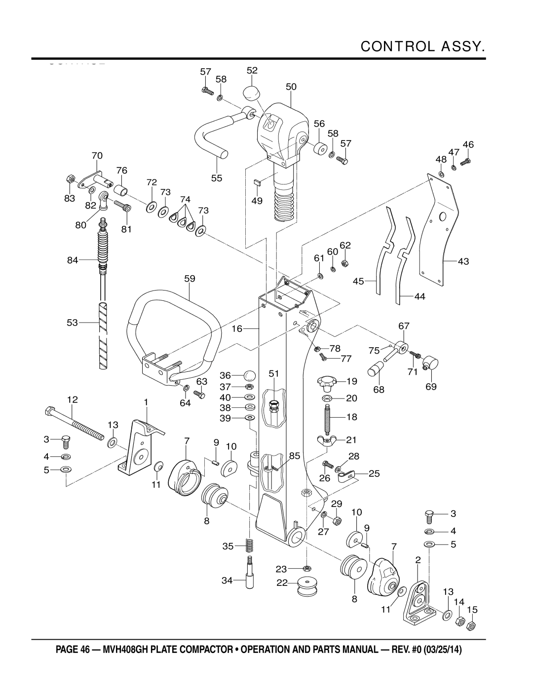 Multiquip MVH408GH manual Control Assy 