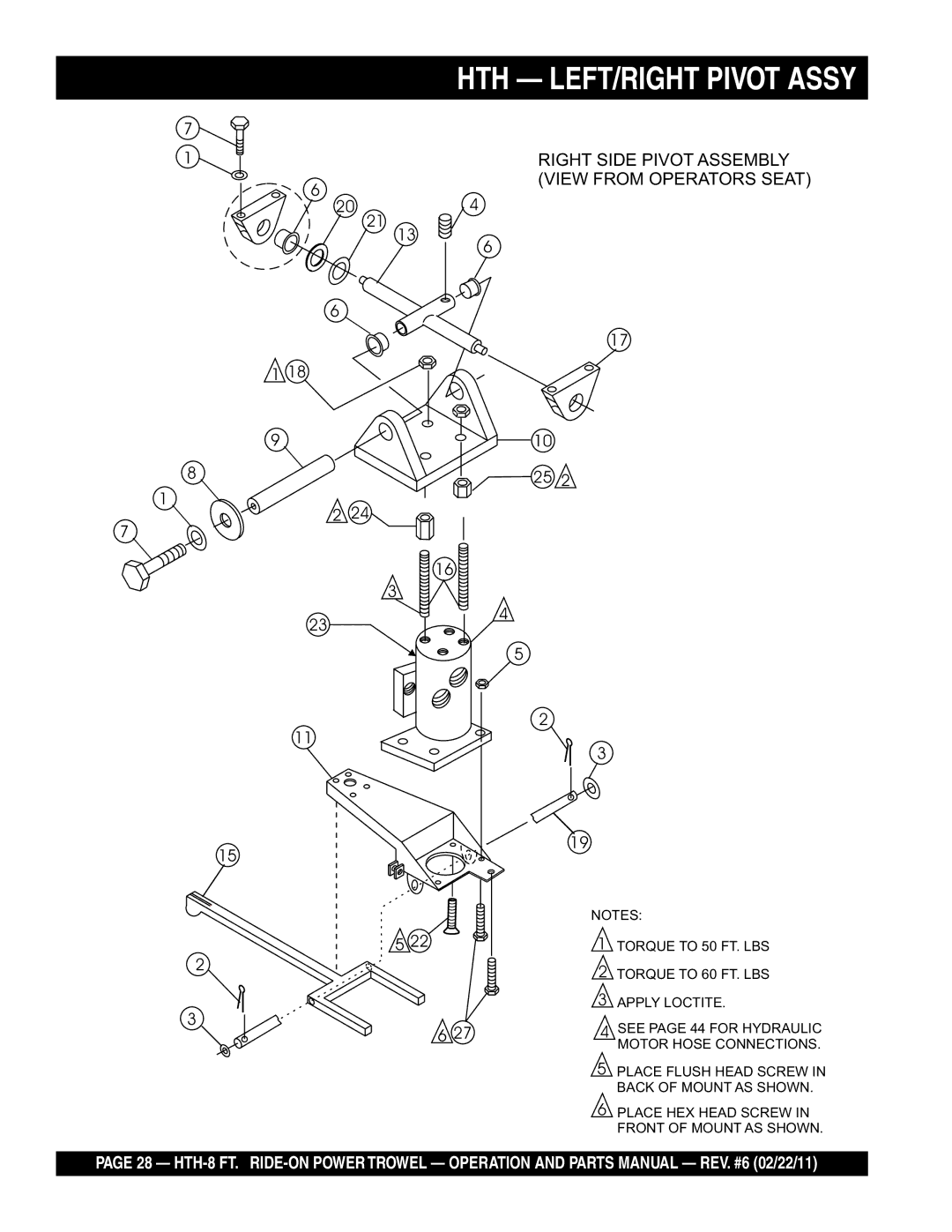 Multiquip N/A manual HTH LEFT/RIGHT Pivot Assy 