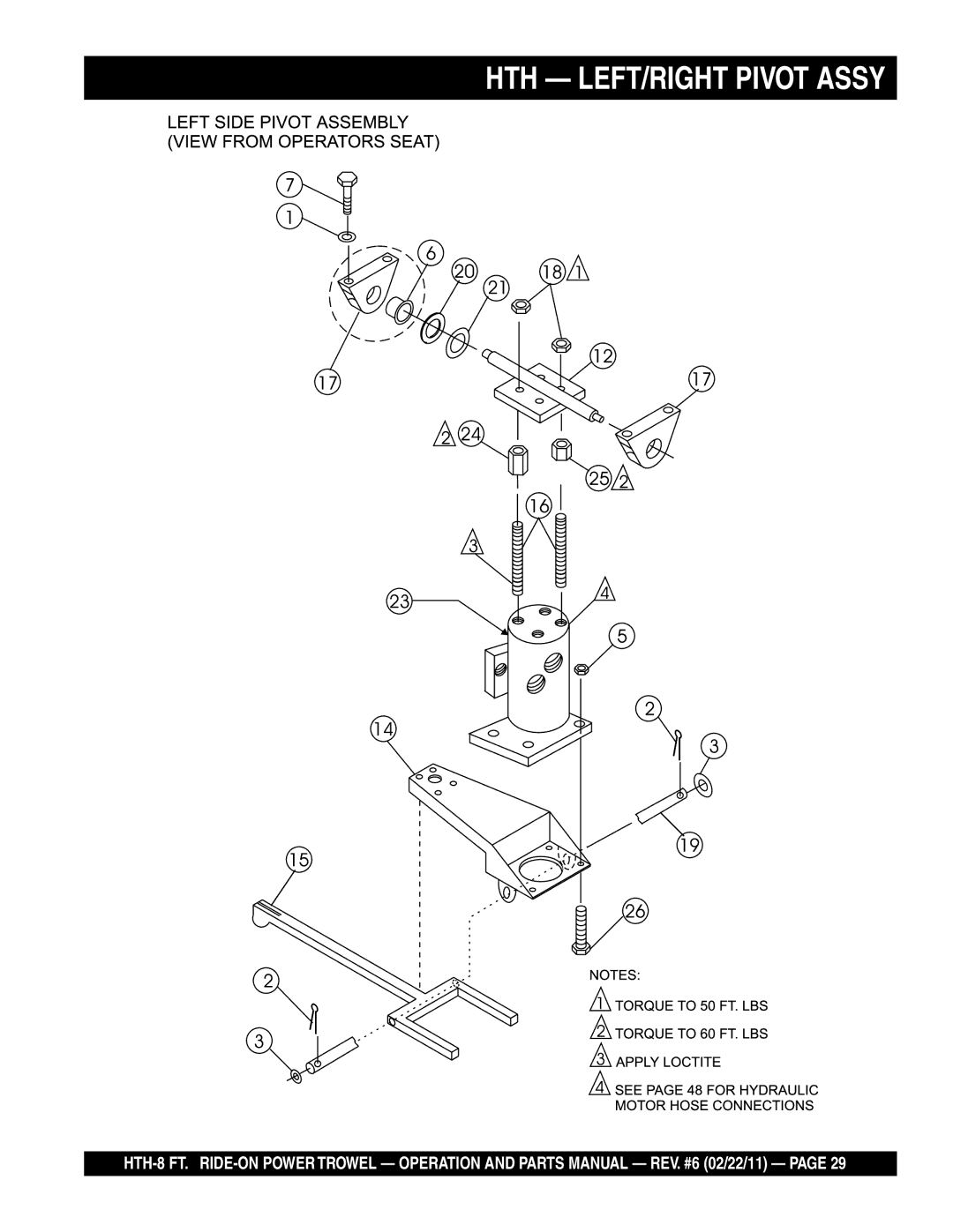 Multiquip N/A manual HTH LEFT/RIGHT Pivot Assy 