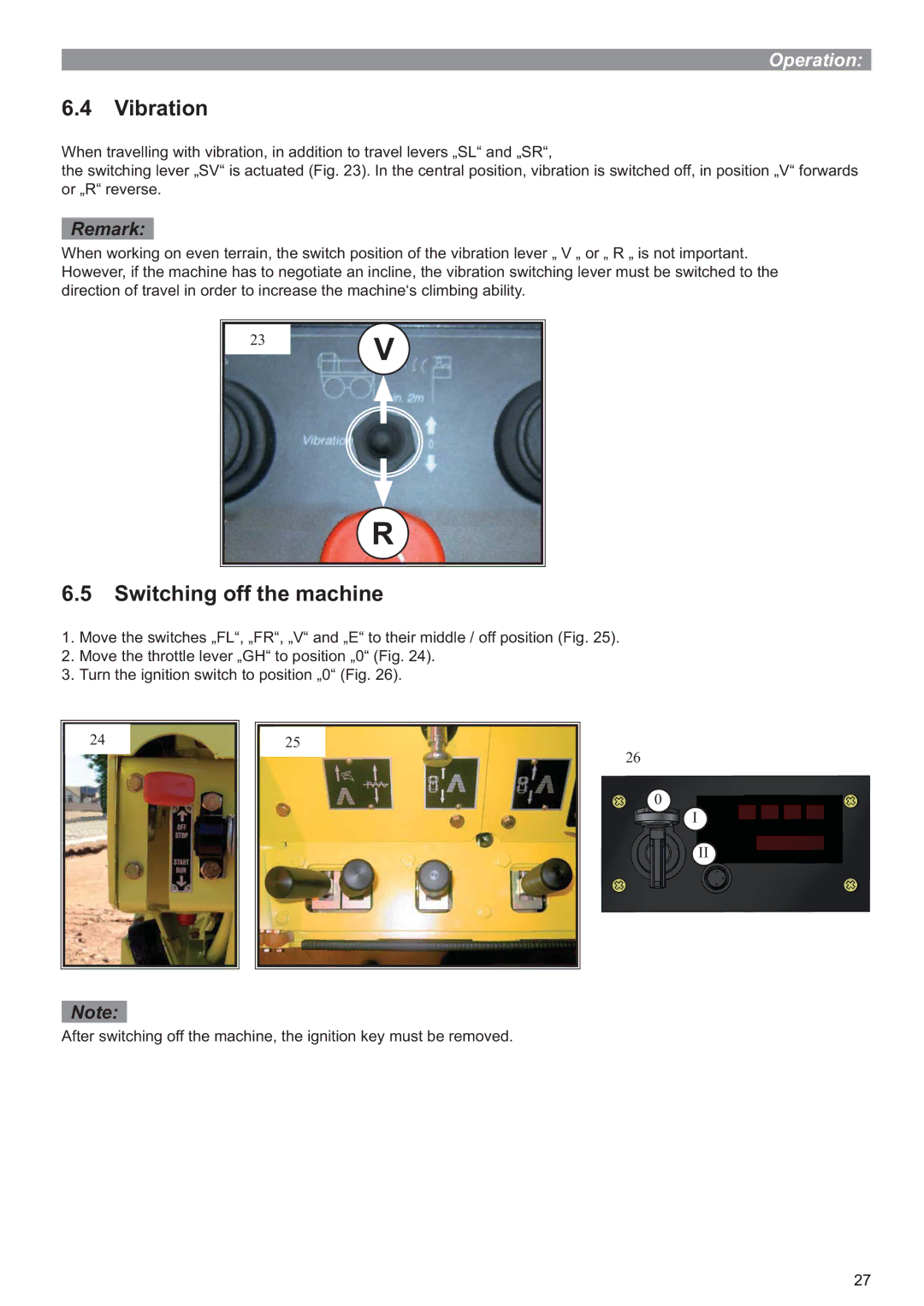 Multiquip P33/24 HHMR operation manual Vibration 