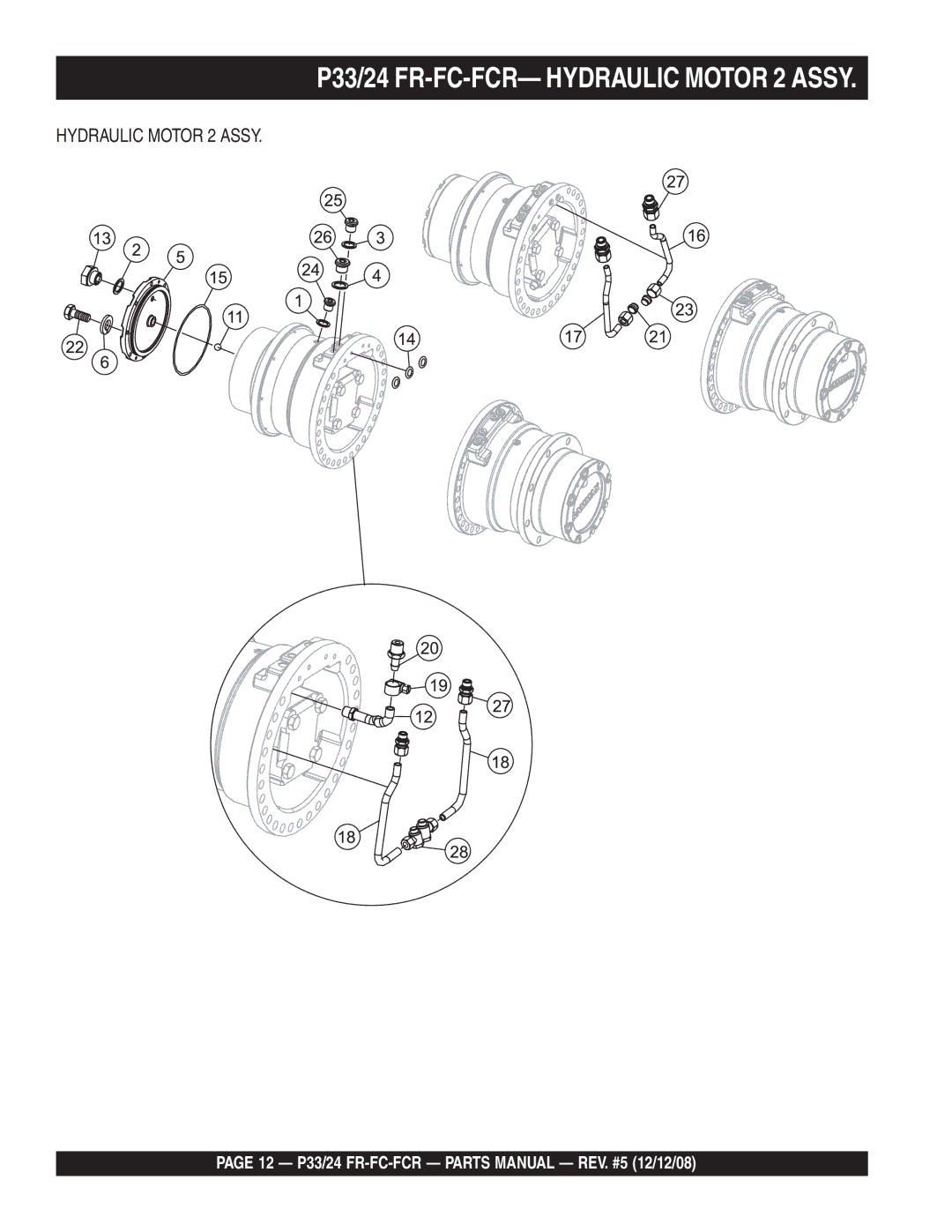 Multiquip manual P33/24 FR-FC-FCR- Hydraulic Motor 2 Assy 