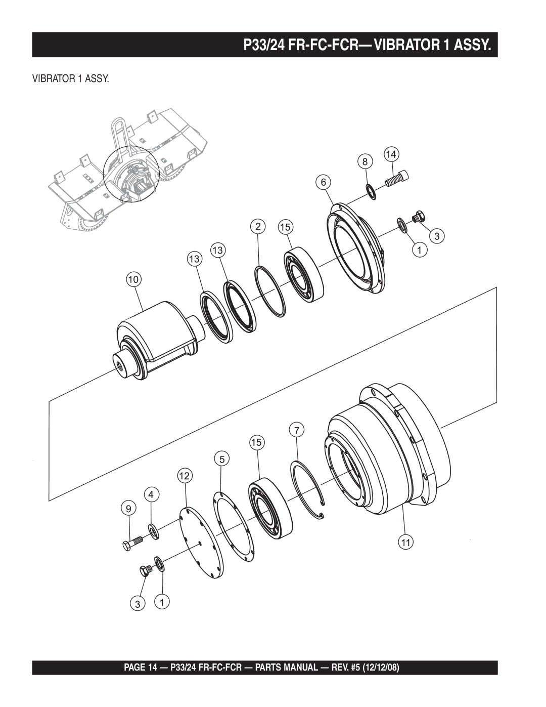 Multiquip manual P33/24 FR-FC-FCR-VIBRATOR 1 Assy 