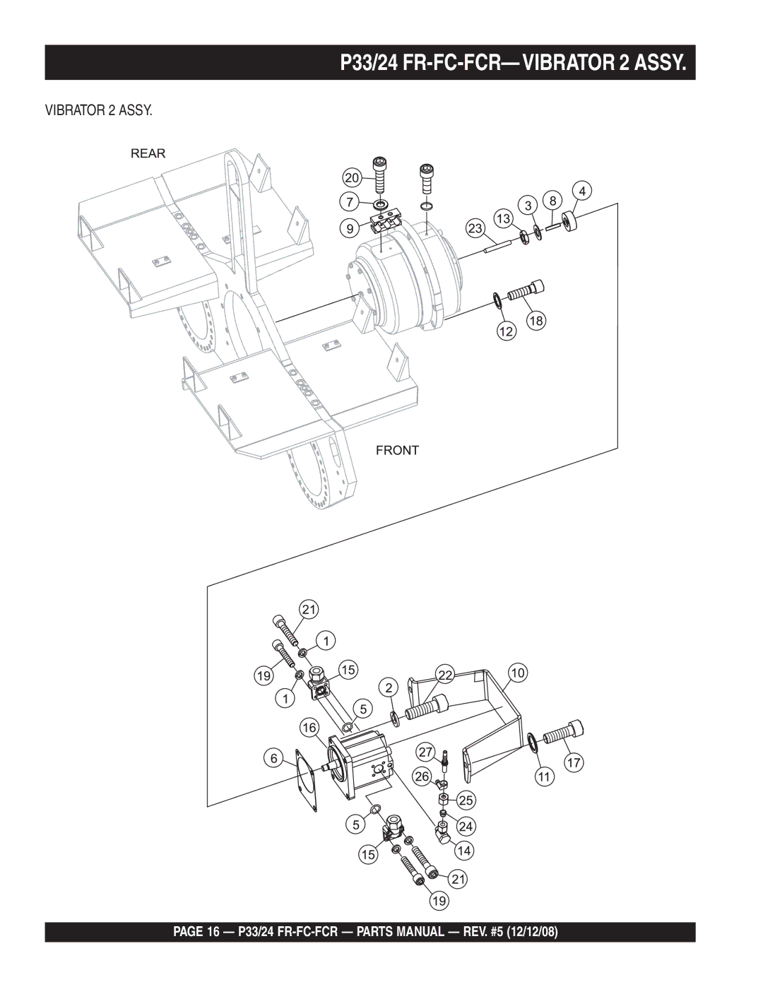 Multiquip manual P33/24 FR-FC-FCR-VIBRATOR 2 Assy 