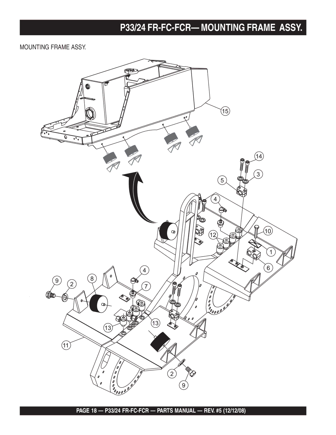 Multiquip manual P33/24 FR-FC-FCR- Mounting Frame Assy 