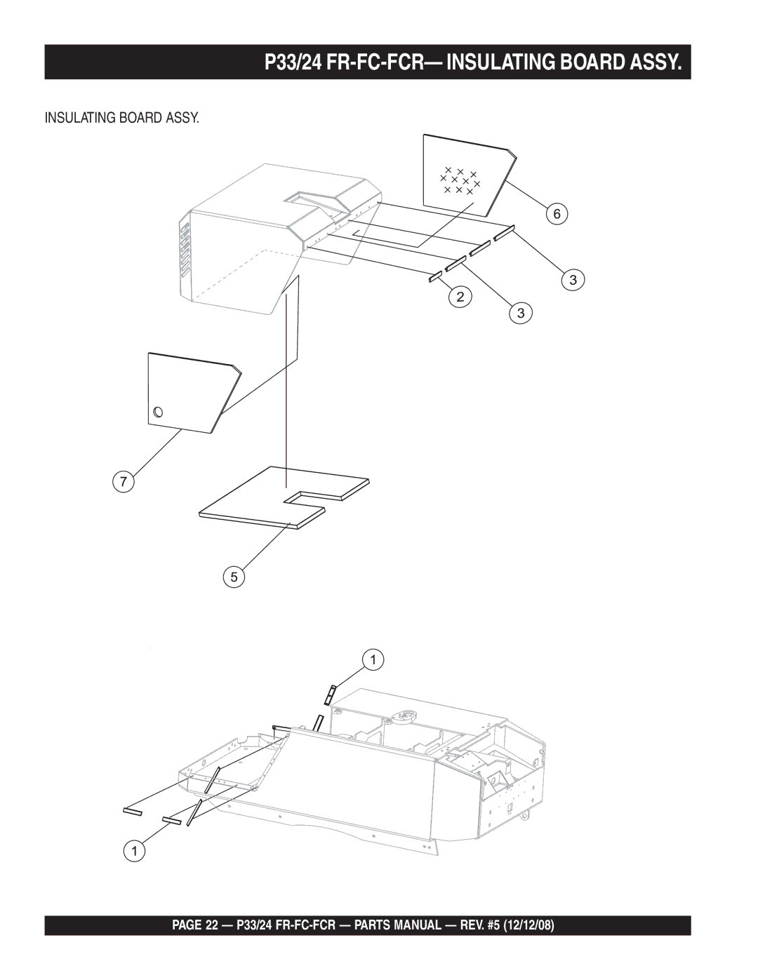 Multiquip manual P33/24 FR-FC-FCR- Insulating Board Assy 