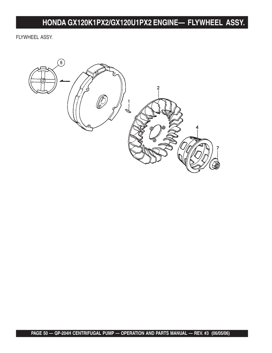 Multiquip QP-204H manual Flywheel Assy 