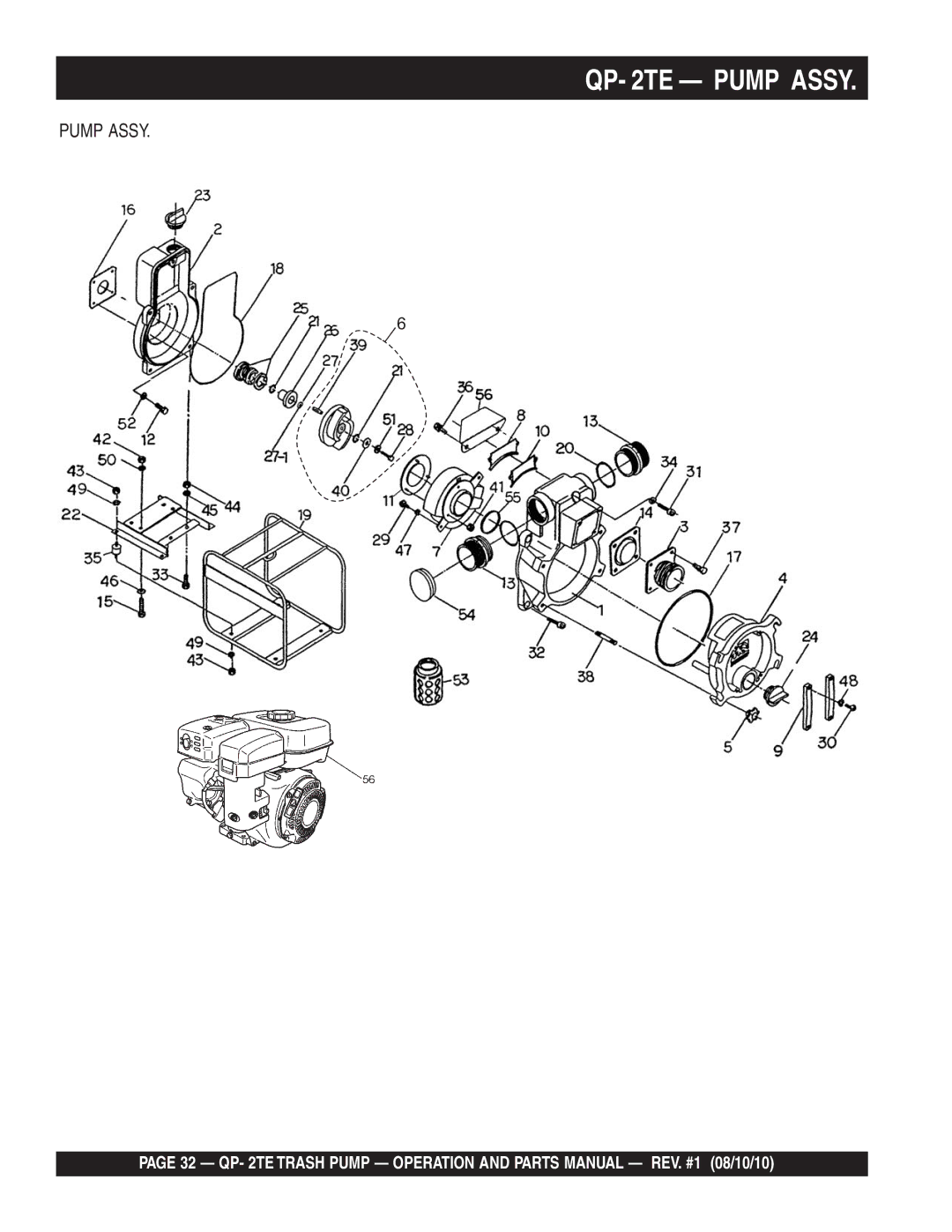 Multiquip Qp-2TE manual QP- 2TE Pump Assy 