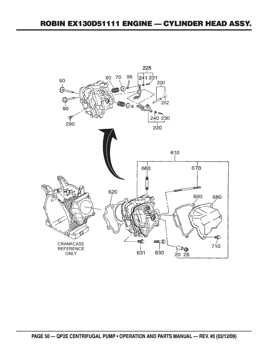 Multiquip QP2E manual ROBIN EX130D51111 ENGINE — CYLINDER HEAD ASSY 